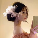ヘア ピン フェアリー 白 花 モチーフ サイド クリップ 髪飾り アクセサリー カジュアル 中国 雰囲気 フェミニン 春夏 レディース 軽量 ソフト 日常使い...