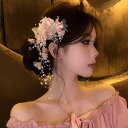 ヘア ピン レトロ 仙人 花 モチーフ リーフ タッセル 漢服 サイド クリップ アクセサリー カジュアル フェミニン 雰囲気 写真 春夏 レディース 軽量 ソ...