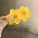 ヘア ピン ツイン フラワー サイド クリップ アクセサリー カジュアル 韓国 甘い 優しい 明るい 女の子 雰囲気 レディース 軽量 日常使い ホリデー リゾ...
