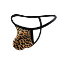 Tバック ヒョウ柄 迷彩 ローライズ メンズ 下着 セクシー パンツ ショーツ シングル T ローウエスト 立体的 U字型 シームレス アメリカ 魅力的 ヒップ カモフラ レオパード