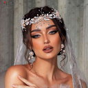 ウェディング ヘッドドレス ヘアアクセサリー 結婚式 花 レディース ラインストーン バンド 合金 リーフ 手作り シルバー パフォーマンス 撮影 衣装 エレガ...