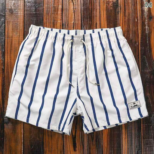 ビーチ パンツ 海パン メンズ 水着 海水 パンツ プール 海水浴 サーフィン スポーツ 男性用 サマー 青白 ストライプ 速乾 ビーチ 水泳 ゆったり ショーツ ビーチ パンツ 海パン メンズ 水着 海水 パンツ プール 海水浴 サーフィン スポーツ 男性用 サマー 青白 ストライプ 速乾 ビーチ 水泳 ゆったり ショーツ