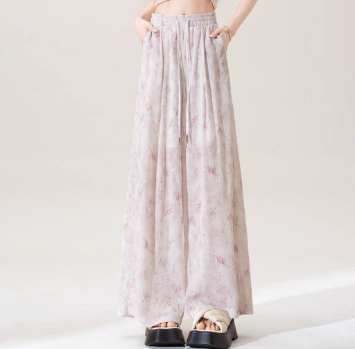 レディース パンツ ロング ワイドレッグ チャイナ風 花 葉 薔薇 植物柄 刺繍 プリント 薄手 ストレート ゆったり ドローストリング ゴムウエスト ソフトカラー 速乾 ドレープ 7種 レディース パンツ ロング ワイドレッグ チャイナ風 花 葉 薔薇 植物柄 刺繍 プリント 薄手 ストレート ゆったり ドローストリング ゴムウエスト ソフトカラー 速乾 ドレープ 7種