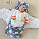 おくるみ 冬 退院 春秋 ベビー 新生児 ブランケット 厚手 暖かい 綿 キルト フード 耳付き 面ファスナー ソフト お出かけ 寝かしつけ 防寒 かわいい く...