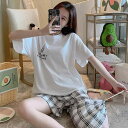 ルームウェア レディース 部屋着 パジャマ うさ耳 夏 綿 薄手 韓国 半袖 ショーツ かわいい ホーム服 ツーピース スーツ