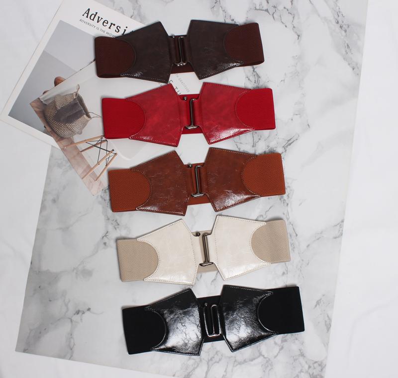 ベルト レディース ガードル ドレス 夏 アウター ベルト 装飾 幅広 黒 伸縮性 ウエスト バンド オール..