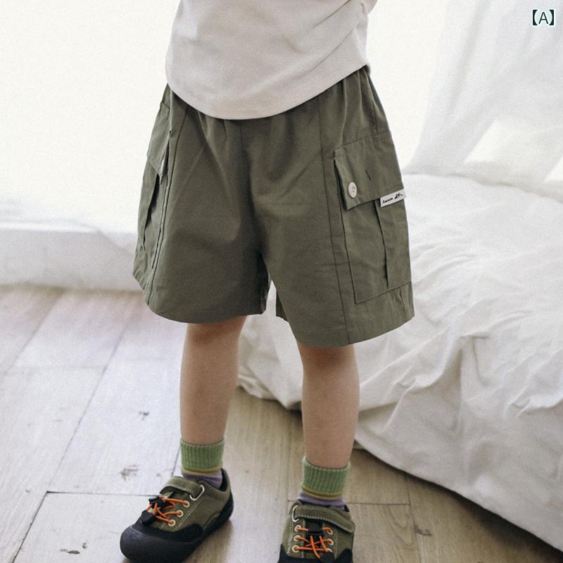 キッズ 子供用 赤ちゃん用品 パンツ ズボン 夏 薄手 カジュアル 動きやすい ミリタリー アウトドア レ..