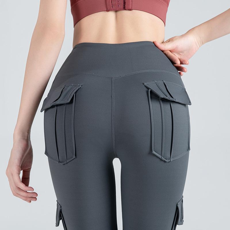フィットネス パンツ スポーツウェア 女性用 ポケット付き フィットネス パンツ ハイウエスト ヒップ リフト 伸縮性 タイト オーバーオール ランニング カジュアル 速乾 ヨガ パンツ レディース