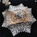 埃除け カバー キッチン用品 おしゃれ レース 刺繍 テーブル クロス 炊飯器 ティートレイ ラウンド 豪華 食器 ティーセット リビング ダイニング 玄関 装...
