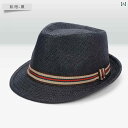 麦わら帽子 メンズ レディース 子供 ストローハット 春夏 中折れハット 日焼け防止 屋外 日よけ 通気性 ビーチ 英国 パフォーマンス ジャズ ブラック ベー...