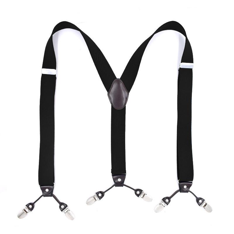 サスペンダー メンズ レディース 大人 おしゃれ Y型 ダブル クリップ ズボン吊り レトロ イギリス ショルダーストラップ ずり落ち防止 ゴム 革 合金 伸縮 着脱簡単 調節可 ビジネス カジュアル 紳士 スーツ 黒 紺 ベージュ チェック ストライプ