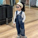 デニム オーバーオール ベビー キッズ サロペット 子供服 女の子 赤ちゃん 春 ファッション クール ジーンズ ズボン ブルー ホワイト