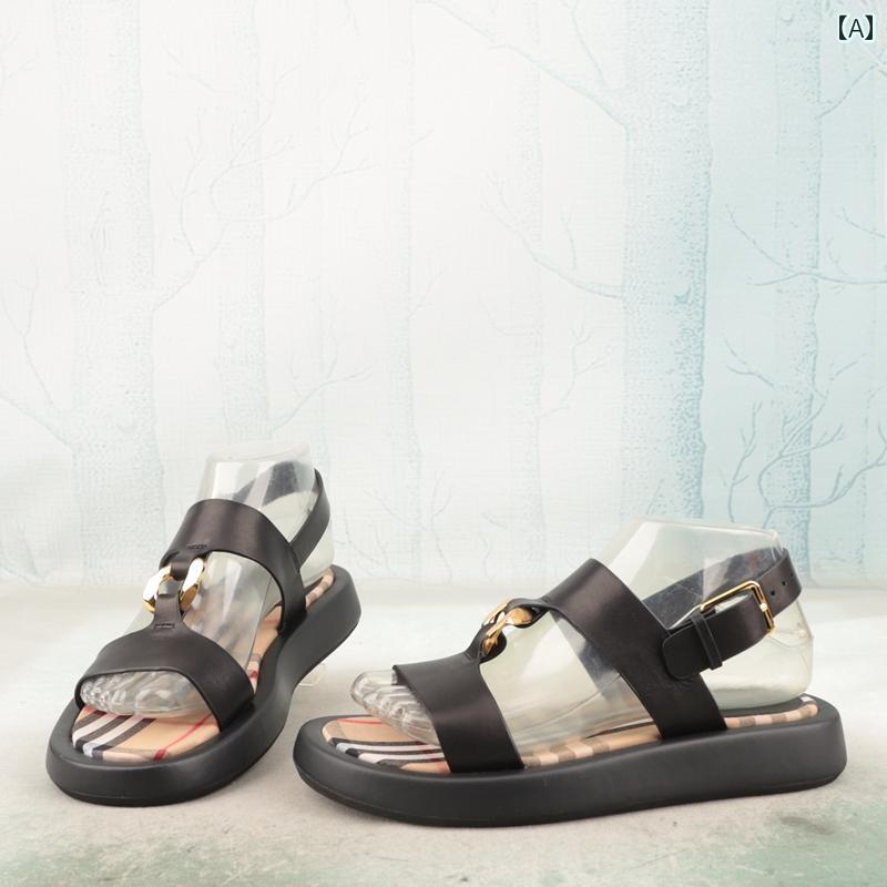 サンダル 革 エレガント 厚底 カジュアル おしゃれ フェミニン レディース 春夏 スタイリッシュ ストラップ オープントゥ シープスキン