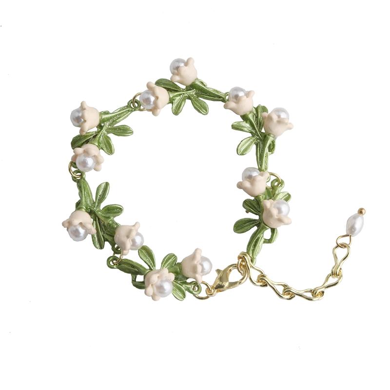 ブレスレット レディース ハイエンド フォレスト 小さい さわやか 春夏 シンプル スズラン 花 ブレスレット アクセサリー ハンドジュエリー