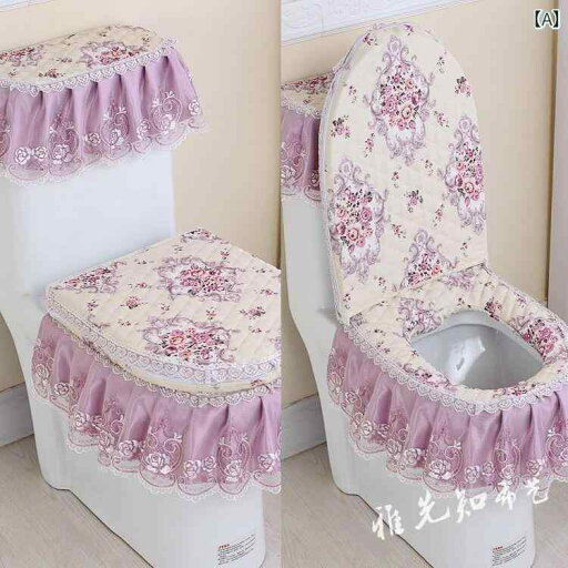 トイレカバー 3点セット ヨーロピアン 北欧 かわいい おしゃれ 家庭用 マット シート オールシーズン 便座 レース 紫 緑 ブラウン トイレカバー 3点セット ヨーロピアン 北欧 かわいい おしゃれ 家庭用 マット シート オールシーズン 便座 レース 紫 緑 ブラウン