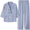 パジャマ ルームウェア ナイトウェア レディース 春夏 リアル 冷感 七分袖 ホーム 服 春秋 薄手 ホーム 服 セット