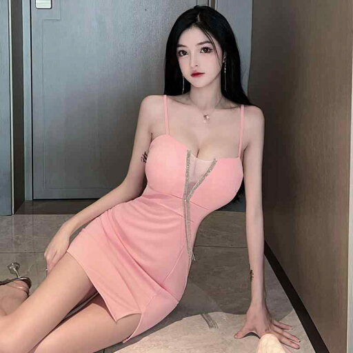 サスペンダー付き ナイトクラブ ローカット 魅惑的 女性用 メッシュ スプライシング vネック 夏 ショート丈 サスペンダー付き ナイトクラブ ローカット 魅惑的 女性用 メッシュ スプライシング vネック 夏 ショート丈