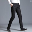 スラックス メンズ スリムフィット ビジネスカジュアル パンツ ストレート ロングパンツ 春 レジャー 男性 ファッション