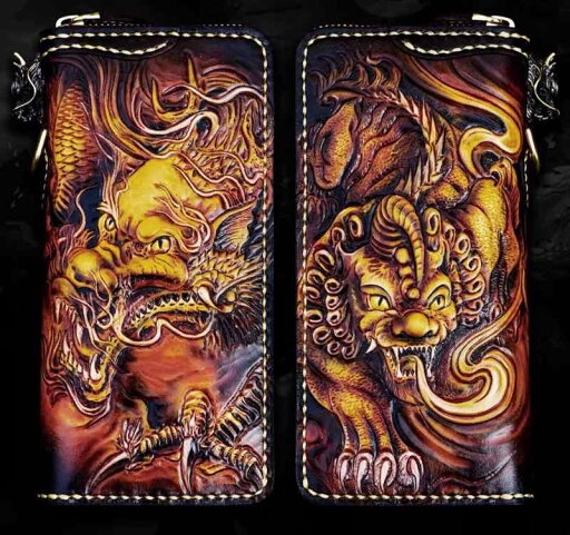 ドラゴン 彫刻 財布 ロング ウォレット メンズ ハイエンド レザーカービング ジッパー バッグ 牛革 精巧 龍 貔貅 クラッチバッグ バイク ストリート パンク 芸術 ドラゴン 彫刻 財布 ロング ウォレット メンズ ハイエンド レザーカービング ジッパー バッグ 牛革 精巧 龍 貔貅 クラッチバッグ バイク ストリート パンク 芸術