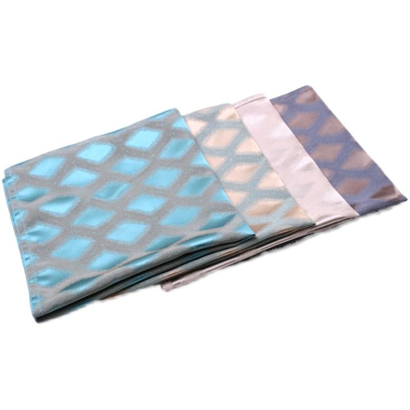 テーブル ナプキン ヨーロピアン クロス 口布 光沢 ダイニング 食卓 小物 用品 四角形 ホテル レストラン 結婚式 パーティ 青 緑 グレー