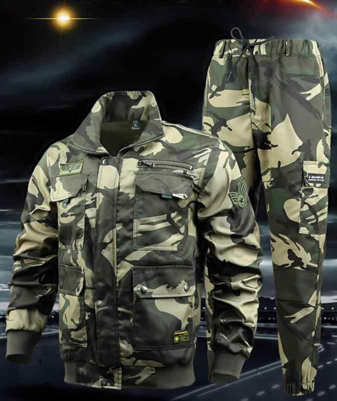 作業着 メンズ 春秋 男性用 耐摩耗 迷彩 スーツ 作業服 労働者 保護 服 耐引裂性 作業 建設 現場 工場 ..