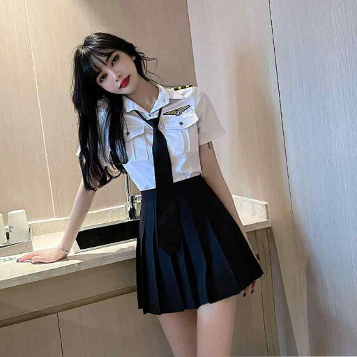 夏 制服 半袖シャツ スチュワーデス トップス 服 女性 アンカーホットガール スカート 衣装 夏 制服 半袖シャツ スチュワーデス トップス 服 女性 アンカーホットガール スカート 衣装