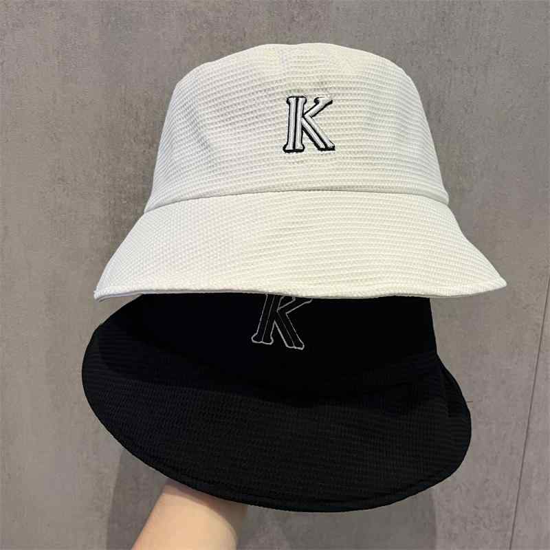 女性 帽子 レディース ワッフル 春秋 カジュアル リトル フィッシャーマン フェイスカバー 刺繍 日焼け防止 サンハット