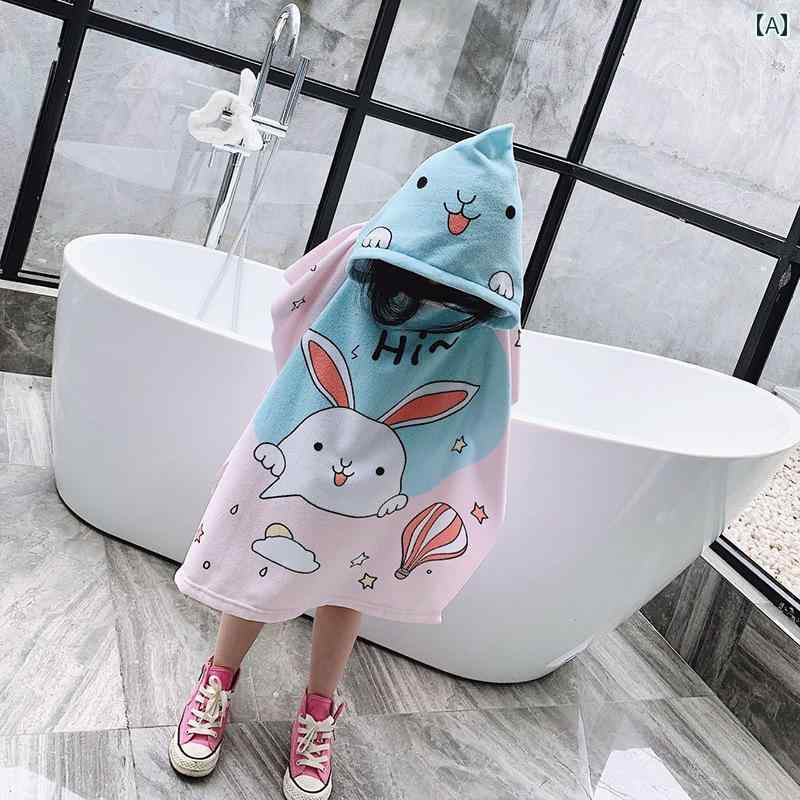 キッズ ビーチタオル 日焼け防止 子供用 バス タオル フード付き バスローブ 子供用 プリント バス ル..