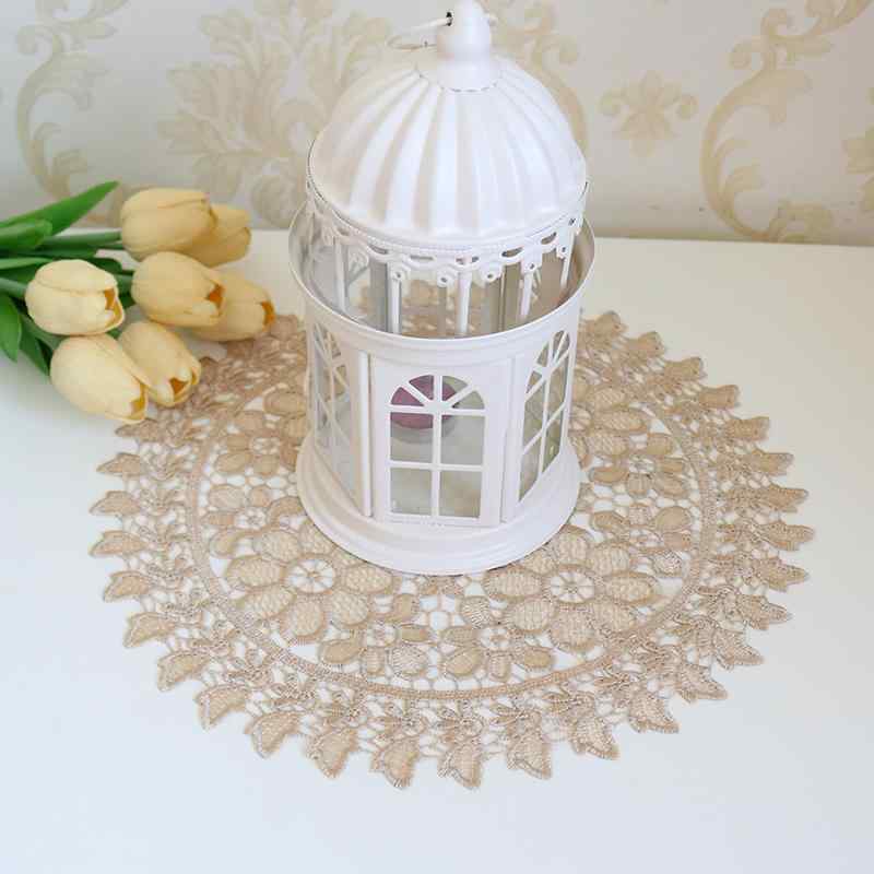 テーブルセンタークロス レース アメリカン ランナー ドイリー コースター ダイニング チェスト インテリア 装飾 多用途 刺繍 シンプル モダン エレガント おしゃれ 白 ベージュ 花柄