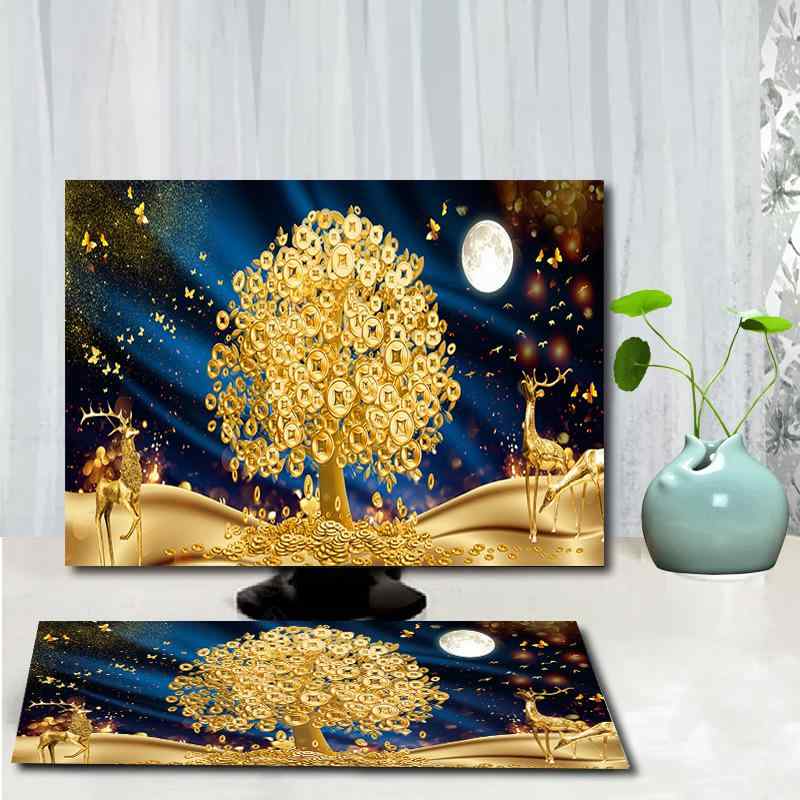 パソコンカバー コンピューターカバー ダストカバー デスクトップ 液晶 モニター プリンターカバー セット おしゃれ かわいい 北欧