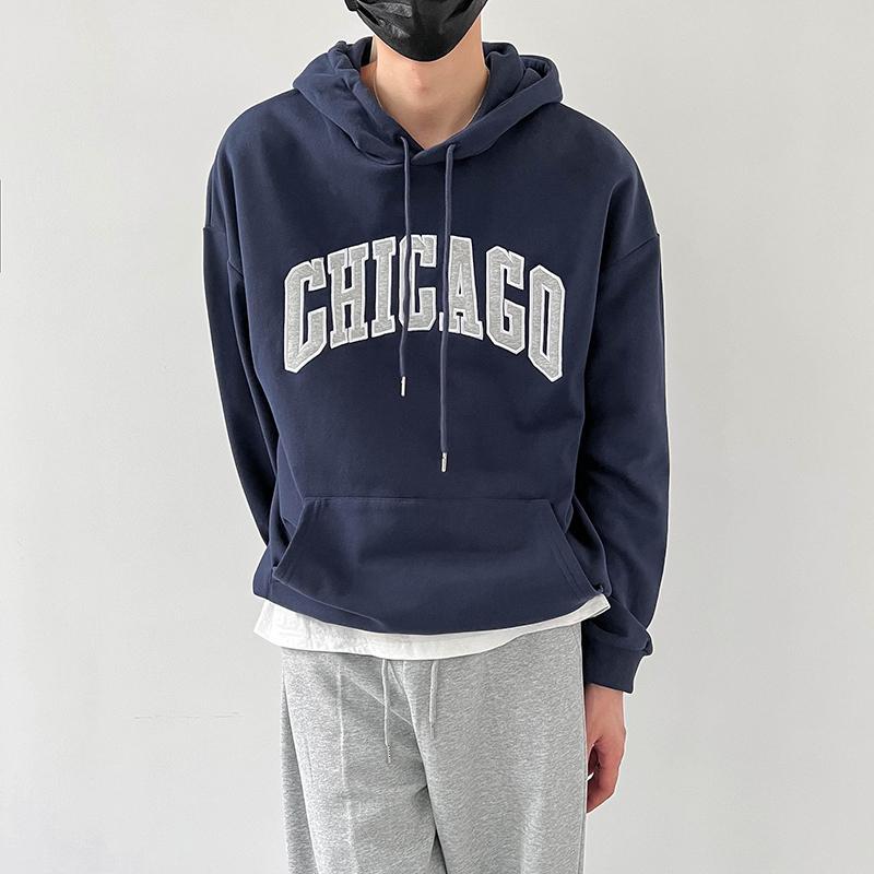 パーカー 春秋 トップス 韓国 プルオーバー スウェットシャツ メンズ ドロップカラー カンガルーポケット カジュアル フード付き ジャケット