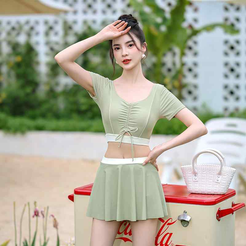 水着 レディース ファッション 夏 プール ビーチ 海水浴 女性 夏 水泳 ウォーターパーク 温泉 スプリットスカート スリムスポーツ 胸パッドあり ワイヤーなし