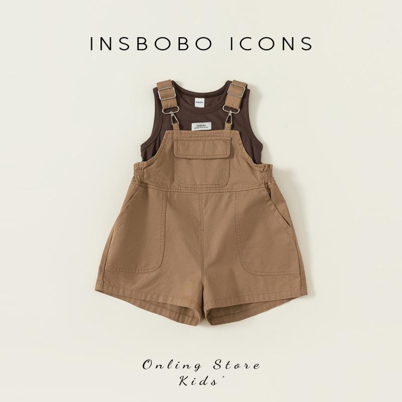 キッズファッション トップス シャツ オーバーオール ツーピース セット ショート パンツ ズボン タンクトップ かわいい カジュアル 普段着 サマーコーデ 幼児 子供 夏