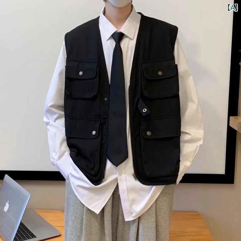 デニムベスト メンズ ノースリーブ 