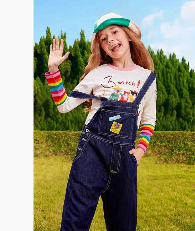 キッズ 子供用 春夏 デニムオーバーオール サロペット かわいい おしゃれ カジュアル 着やすい 動きやすい 快適 韓国 普段着 学校 幼稚園 保育園 レジャー アウトドア スポーツ 運動 旅行 ダンス 衣装