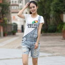 オーバーオール サロペット 半ズボン カジュアル ファッション ズボン パンツ サスペンダー デニム ショーツ ワンピース ワンショルダー ボトムス スリム ジーンズ 女性 レディース 春夏