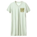 パジャマ ルームウェア ワンピース ナイトウェア 寝間着 レディース モーダル 綿 夏 半袖 薄部 冷感 スカート ホーム