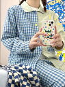 パジャマ 寝間着 チェック柄 長袖 ゆったり くつろぎ ギフト ルームウェア ホームウェア レディース 春秋 大きいサイズ