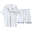パジャマ ルームウェア セット ナイトウェア 冷感 愛好家 レディース 夏 半袖 ショーツ リアル ホーム 服 メンズ