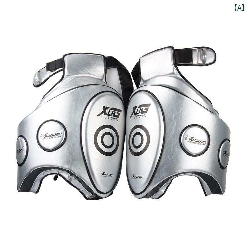 ムエタイ 太もも ガード 防具 ファイト サイド レッグ キック ターゲット ボトム スウィープ レッグ 格闘 対決 トレーニング