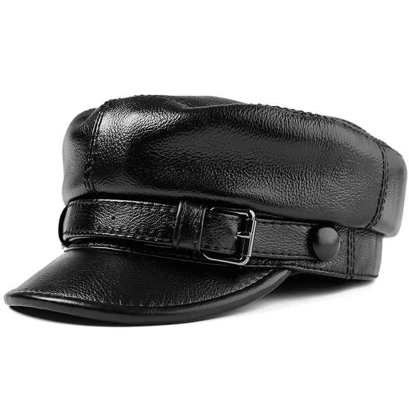 ハンチング レザー メンズ レディース 紳士 帽子 カジュアル 大きいサイズ 秋冬 革 バイク ジャズ キャ..