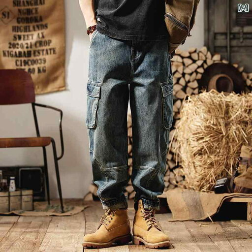 メンズ デニム パンツ ワーク ロングパンツ カジュアル ストリート おしゃれ マルチポケット付 着回し 動きやすい 普段着 仕事 レトロ アメカジ ダンス 趣味 パフォーマンス 衣装 アウトドア レジャー メンズ デニム パンツ ワーク ロングパンツ カジュアル ストリート おしゃれ マルチポケット付 着回し 動きやすい 普段着 仕事 レトロ アメカジ ダンス 趣味 パフォーマンス 衣装 アウトドア レジャー