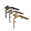 口金 がま口 金具 18cm V字型 材料 ハンドメイド 手芸 パーツ 素材 バッグ カバン DIY ネジ穴無し キラキラ 装飾 パール ラインストーン エレガント 黒 シルバー