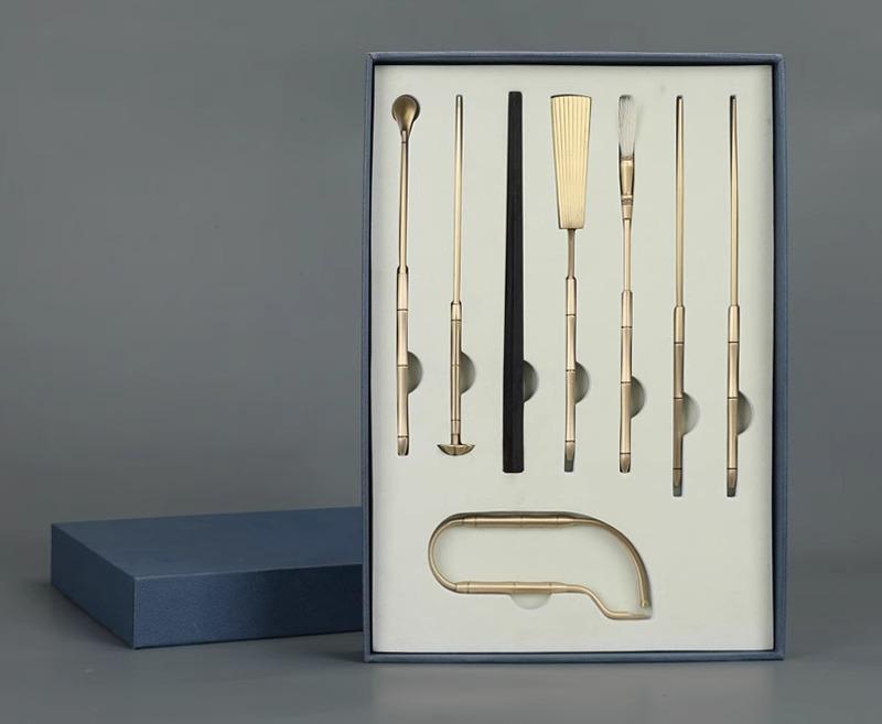 香道具 アクセサリー お香 雑貨 空気 ディフューザー 7ピース 真鍮 香ツール セット 耐火性 エアディフ..