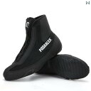ボクシングシューズ レスリング 格闘技 ミッドカット ハイカット シンプル ブラック 黒 靴 スポーツ