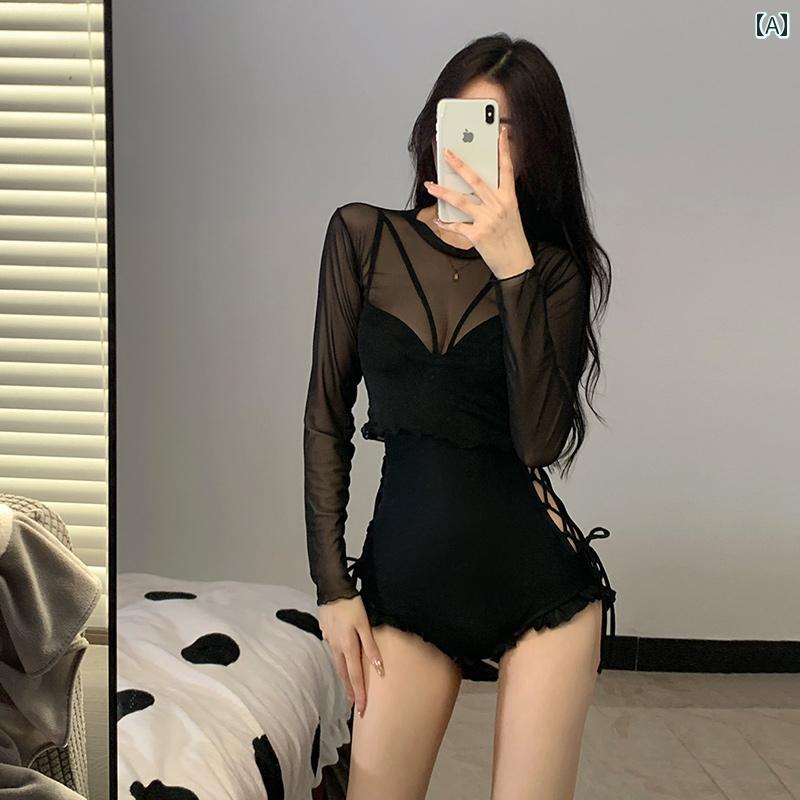 ワンピース 水着 レディース ファッション 夏 プール 海水浴 ビーチ レジャー バックレス ピンク カジュアル 長袖 ショートパンツ 魅惑的 韓国