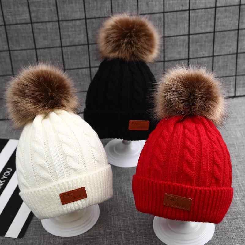 ニット帽 帽子 子供 キッズ 女の子 赤ちゃん ベビー 秋冬 かわいい ワインレッド ベージュ ピンク ポンポン