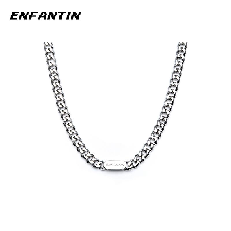 太い チェーン ネックレス キューバ メンズ レディース チタン ヒップ ホップ 鎖骨 シンプル カップル アクセサリー かっこいい 喜平