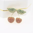 ブローチ おしゃれ 卒業式 入学式 セレモニー レディース フルーツ チェリー 韓国 マイクロ 象嵌 ジルコン コート シャツ コサージュ