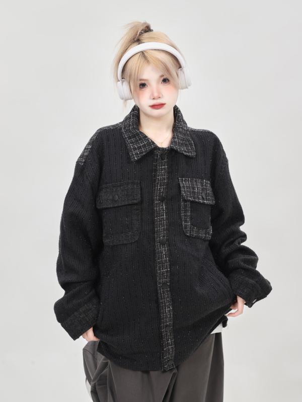 トップス ジャケット 上着 レディース アメリカン レトロ おしゃれ かわいい 春 韓国 大きいサイズ 長袖 ポリエステル